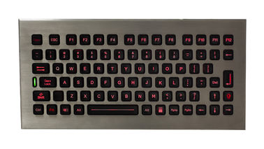 O teclado de computador industrial impermeável Desktop Baklit vermelho colore 82 chaves