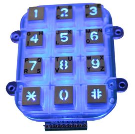 Pequeno morre a matriz de ponto com 12 chaves, Blacklight do teclado do metal da carcaça