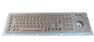 Teclado industrial com o teclado prendido metal da montagem do painel do Trackball