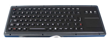 Teclado industrial marinho preto da resistência de água do teclado com Touchpad