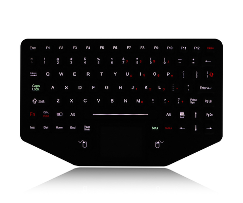 Mini teclado Ruggedized personalizado do Touchpad do silicone de 89 chaves teclado industrial