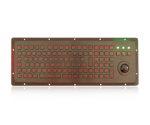 Teclado IP65 industrial com o teclado impermeável do luminoso do Trackball
