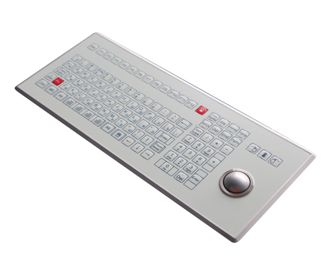 Trackball médico Front Panel Mounting do teclado do interruptor de membrana de 106 chaves