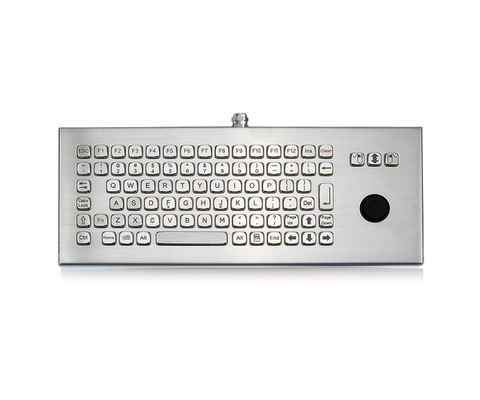 teclado resistente à água aço inoxidável robusto operação com fio para desktop