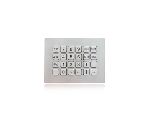 24 teclas teclado metálico impermeável teclado numérico de aço inoxidável durável