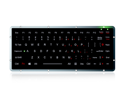 IP65 teclado robusto Chiclet com teclas de polímero, teclado de luz de fundo de nível militar