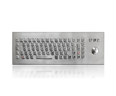 teclado de aço inoxidável com 3 botões do mouse para aplicações industriais
