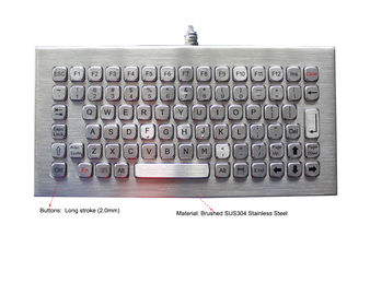 Vândalo Ruggedized de aço inoxidável escovado do teclado IP68 resistente