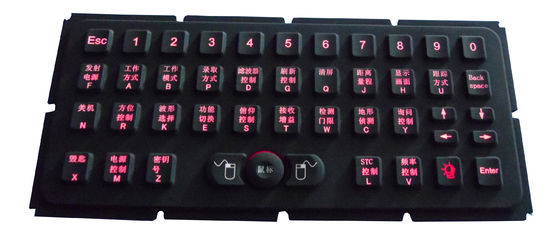 A borracha de silicone Ruggedized o teclado com o luminoso do ponteiro de Hula