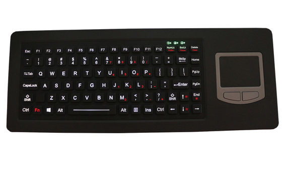 Borracha Ruggedized do teclado do silicone com alojamento áspero do metal do Touchpad