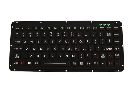 A dinâmica militar de borracha Ruggedized do teclado da compatibilidade eletrónica do silicone selou 87 chaves