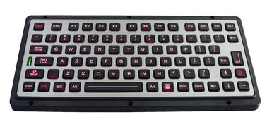 82 chaves IP65 escovaram o teclado áspero backlit inoxidável com chaves de função