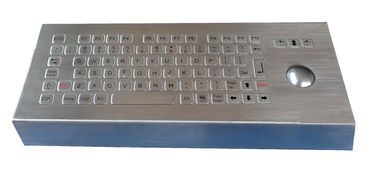 teclado impermeável dinâmico industrial do metal do desktop de 82 chaves com trackball e chaves do Fn