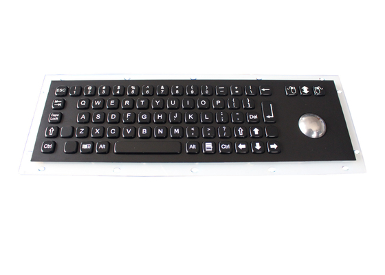 Trackball ótico durável do teclado do metal do preto da prova do vândalo para o quiosque