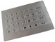 28 chaves waterproof o teclado numérico do metal de aço inoxidável para a máquina do auto-serviço