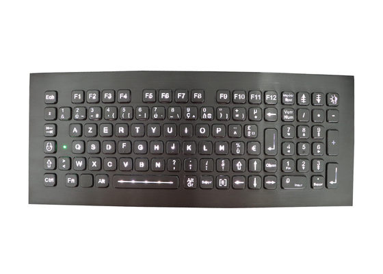 Teclado industrial de aço inoxidável encaixado do quiosque retroiluminado áspero do teclado IP67 de USB
