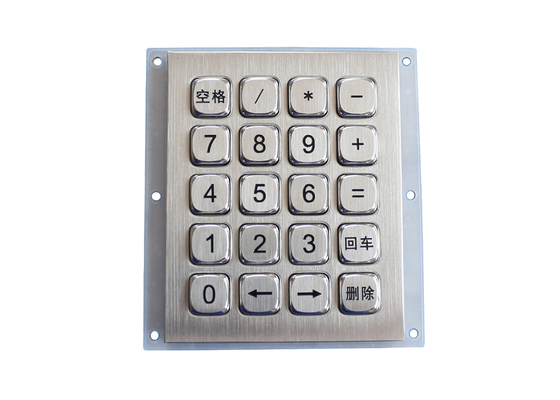 Teclado numérico de aço inoxidável escovado metal das chaves do teclado numérico 20 da montagem do painel da indústria
