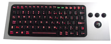 Desktop durável alojamento de alumínio selado Backlit do PC teclado industrial para o exército