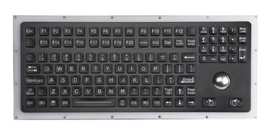Teclado industrial Ruggedized do teclado do painel traseiro montagem preta durável com Trackball