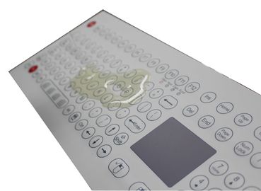Teclado de membrana industrial chave do computador 108 com o teclado de prova do óleo do touchpad
