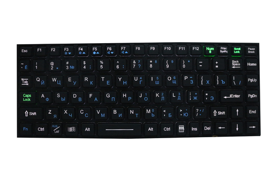 Teclado de computador retroiluminado branco do teclado industrial do silicone de 89 chaves