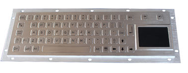 Teclado industrial escovado do metal do quiosque IP65 com Touchpad, montagem do painel traseiro