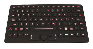 Teclado industrial Backlit vermelho com rato de Fsr, teclado largo do silicone da temperatura da compatibilidade electrónica
