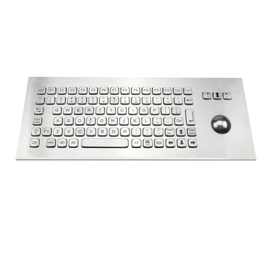 O teclado Ruggedized industrial construído na prova do vândalo do Trackball escovou de aço inoxidável
