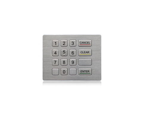 Prova da água e das chaves industriais do teclado numérico 16 do metal da prova do vândalo teclado numérico compacto do ATM do formato