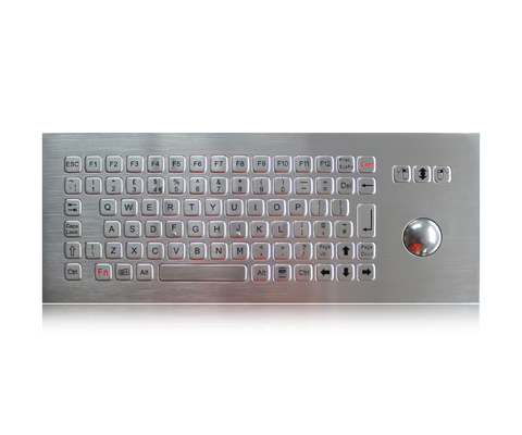 O teclado áspero do quiosque do metal do teclado de 86 chaves com bola de trilha separa chaves do FN