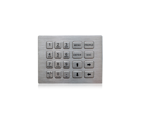 20 Piezo Ruggedized Hyper do teclado numérico do metal das chaves IP65 para o teclado numérico da máquina do banco