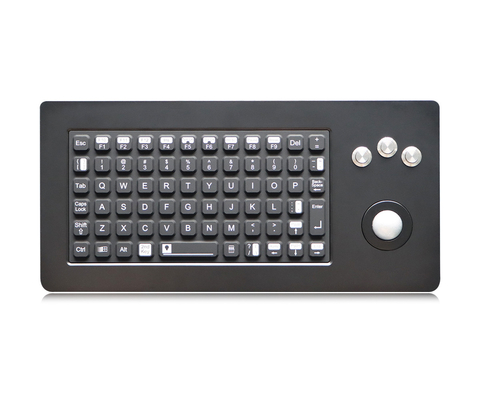 72 teclados ásperos impermeáveis das chaves militares com Trackball ótico