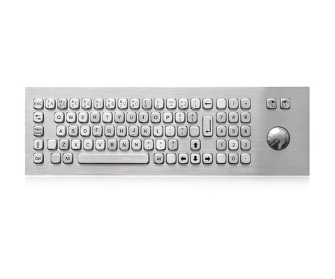 Teclado do metal do quiosque de 81 chaves com o teclado industrial áspero do Trackball