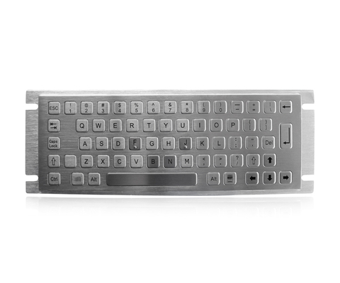 Quiosque industrial Mini Stainless Steel Metal Keyboard com USB e a montagem de painel traseiro