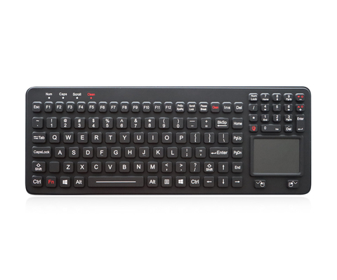 teclado industrial de silicone USB higiênico com funcionalidades completas
