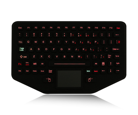 Ip68 Dinâmico Fechado teclado de silicone Industrial Desktop com luz de fundo