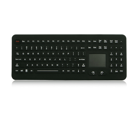 teclado industrial de silicone robusto com touchpad, teclado médico de silicone lavável