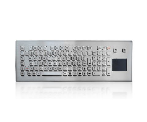 teclado industrial de aço inoxidável com touchpad para quiosque