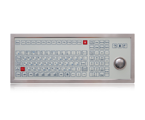 teclado de membrana industrial de escritório com tecnologia de chave OMRON e trackball