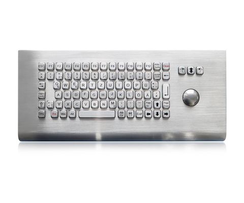 IP65 teclado industrial de metal resistente teclado de quiosque de montagem na parede com bola de pista