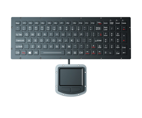 teclado militar robusto para padrões militares críticos com touchpad e luz de fundo