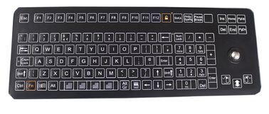 108 chaves comprimem o teclado de membrana industrial IP66 do formato com Trackball integrado