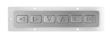 Do teclado numérico industrial do metal de 6 chaves material de aço inoxidável dimensões de 160.0mm x de 30.0mm