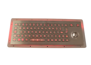 Teclado industrial de aço inoxidável com curso chave da montagem 0.45mm do painel do Trackball IP67