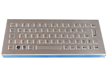 Lavável de aço inoxidável do Desktop industrial ultra fino das chaves IP68 do teclado de computador 56