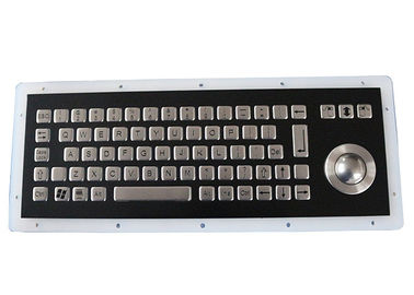 71 teclado industrial das chaves IP67 com a montagem do painel do metal do preto do Trackball de aço inoxidável