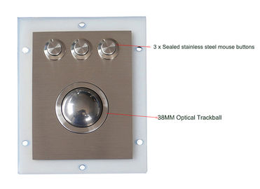 O módulo ótico de aço inoxidável industrial do Trackball com 3 selou botões do rato impermeáveis