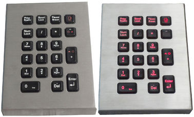 IP65 21 teclado marinho chave, teclado de aço inoxidável com luminoso vermelho