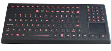 O desktop lavável iluminou o teclado industrial da borracha de silicone com touchpad