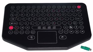 Molhe o teclado de membrana industrial do desktop móvel da prova com touchpad selado